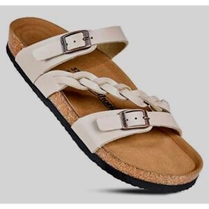 Aerothotic Seraph women's slide sandals in a natural beige color size‎ 38/8